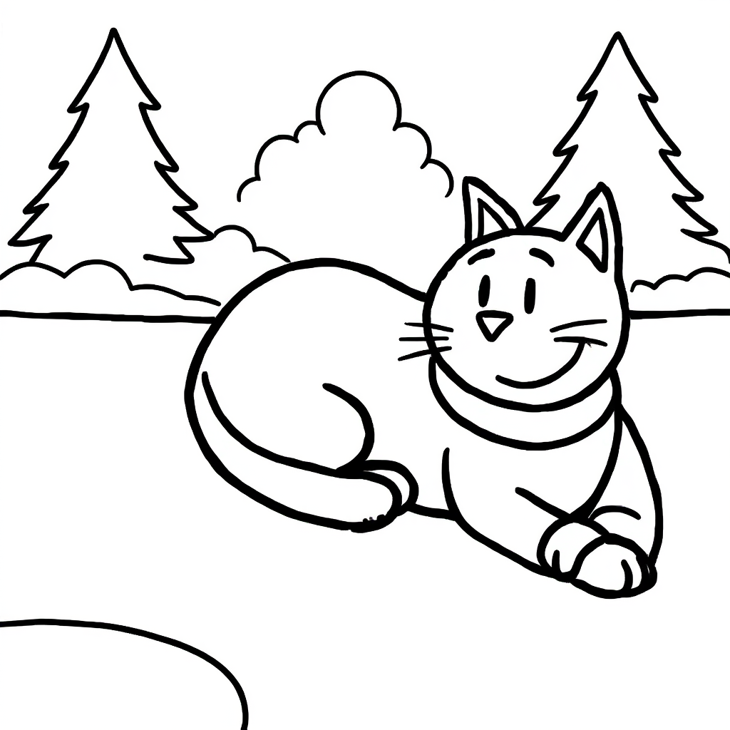 Kindergarten coloring page from photo sample